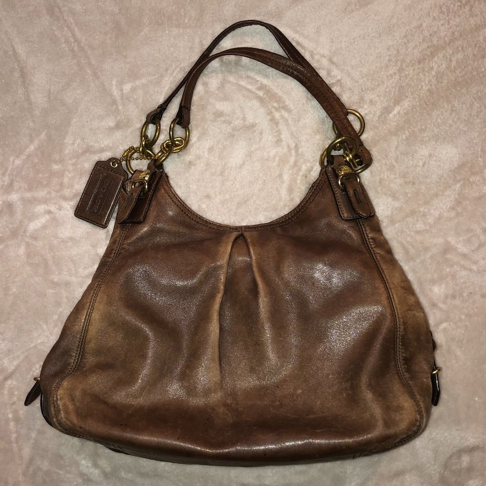 Brown Leather Coach Bag